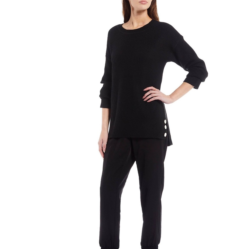 Karl Lagerfeld Paris Tunic Sweater with buttons